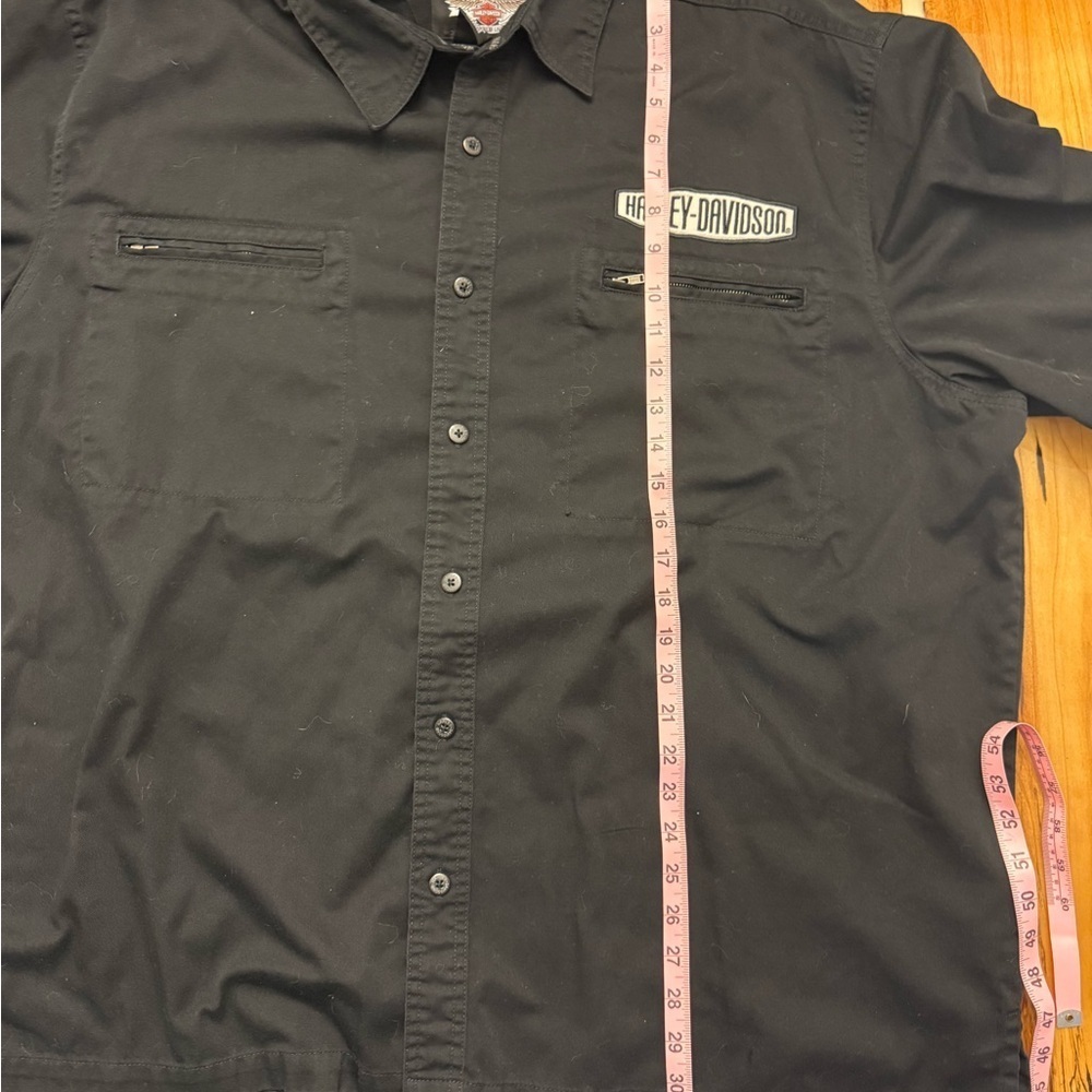 Harley-Davidson Mechanic Shirt Men’s XL Black Embroidered Short Sleeve - Picture 9 of 10